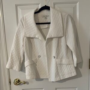 Cabi White Textured Women's Jacket